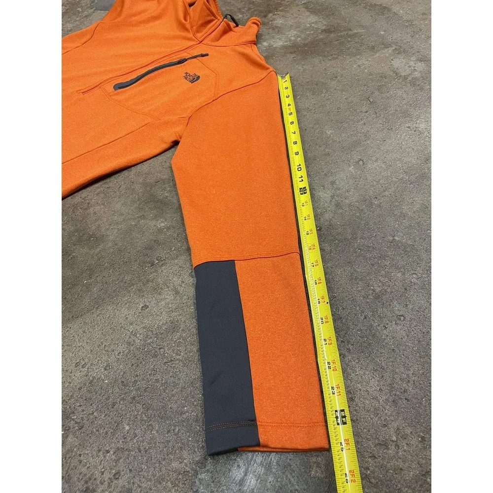 The‎ North Face Pullover Mens Medium Orange 1/4 Zip Fleece Mock Neck Hiking
